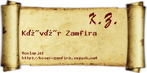 Kövér Zamfira névjegykártya